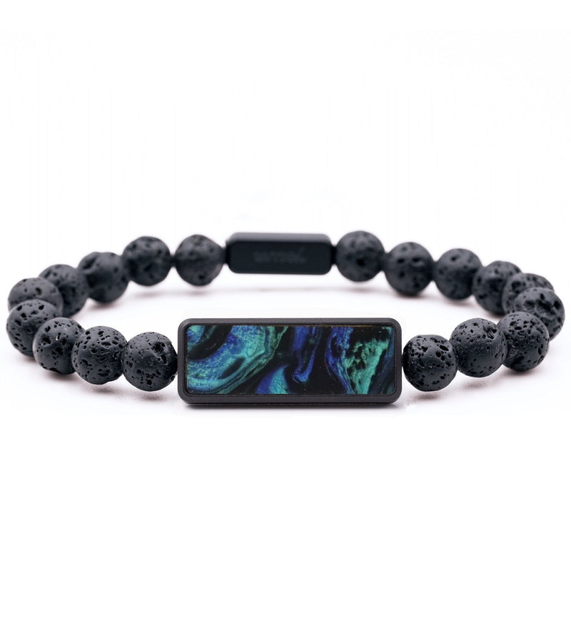 Lava Bead ResinArt Bracelet - Jimmy (Blue, 808202)