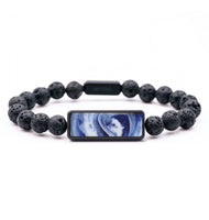 Lava Bead ResinArt Bracelet - Eugene (Blue, 808234)