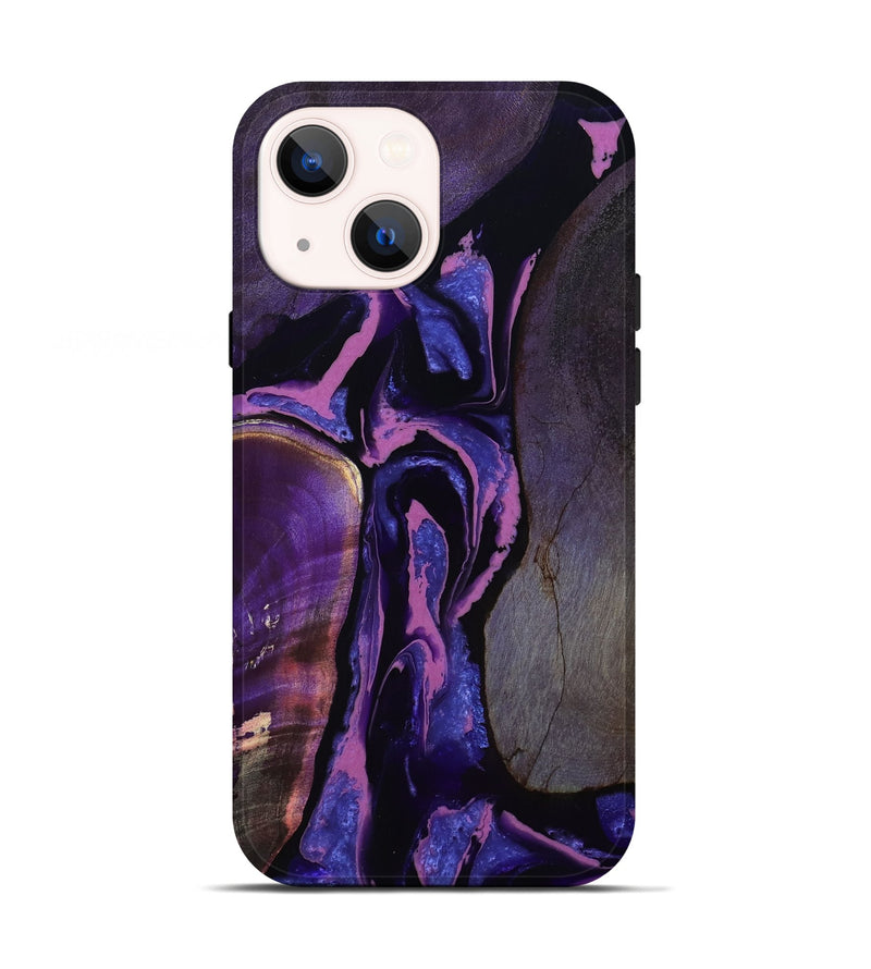 iPhone 13 Wood Live Edge Phone Case - Loyd (Purple, 808300)