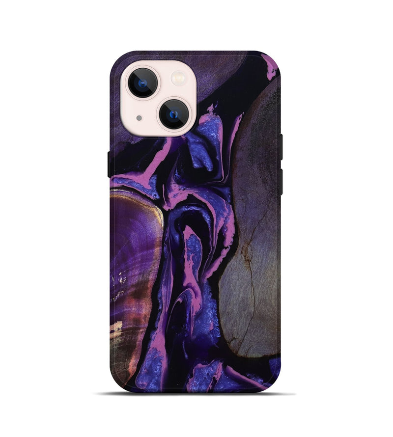 iPhone 13 mini Wood Live Edge Phone Case - Loyd (Purple, 808300)