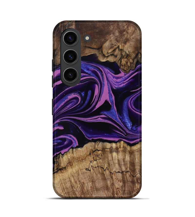 Galaxy S23 Wood Live Edge Phone Case - Adella (Purple, 808304)