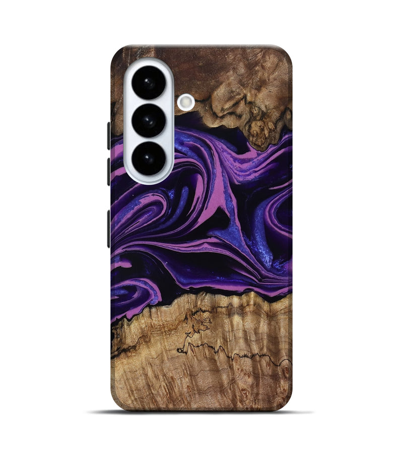 Galaxy S26 Wood Live Edge Phone Case - Adella (Purple, 808304)