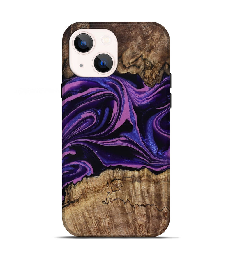 iPhone 13 Wood Live Edge Phone Case - Adella (Purple, 808304)