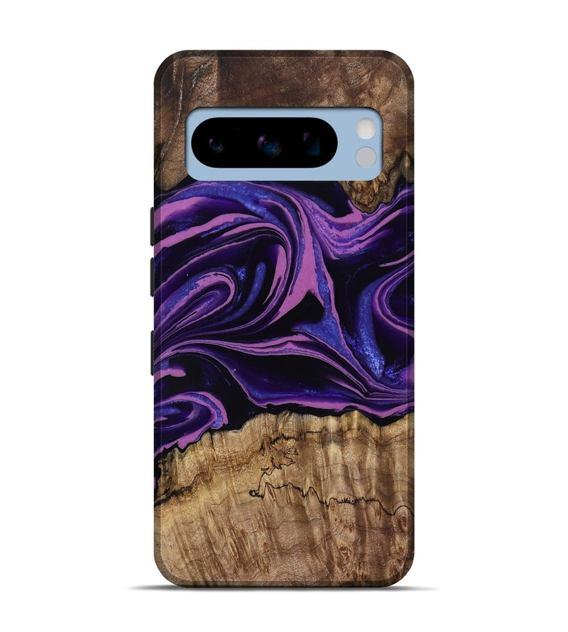 Pixel 8 Pro Wood Live Edge Phone Case - Adella (Purple, 808304)