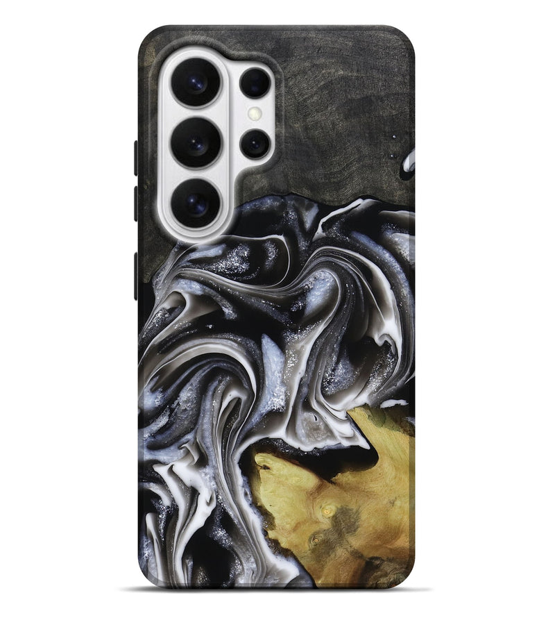 Galaxy S26 Ultra Wood Live Edge Phone Case - Jaycee (Black & White, 808310)