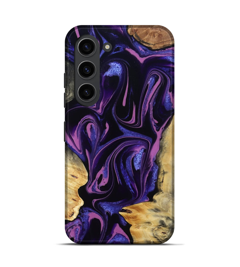 Galaxy S23 Wood Live Edge Phone Case - Gordon (Purple, 808311)