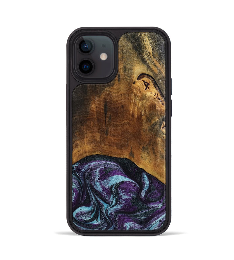 iPhone 12 Wood Phone Case - Olaf (Purple, 808333)