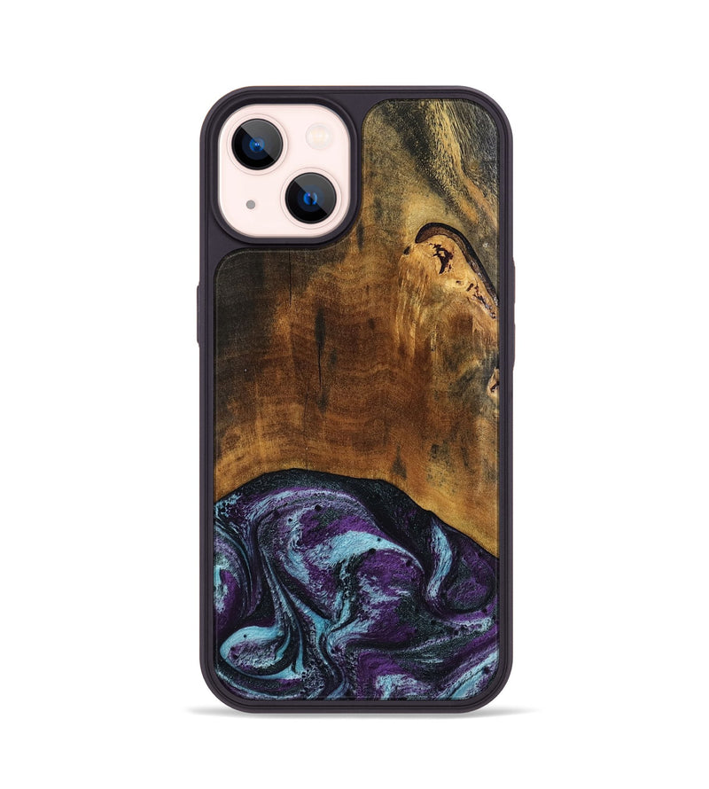 iPhone 14 Wood Phone Case - Olaf (Purple, 808333)