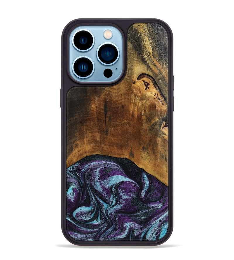 iPhone 14 Pro Max Wood Phone Case - Olaf (Purple, 808333)