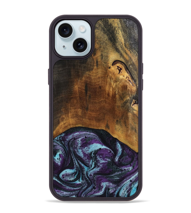 iPhone 15 Plus Wood Phone Case - Olaf (Purple, 808333)