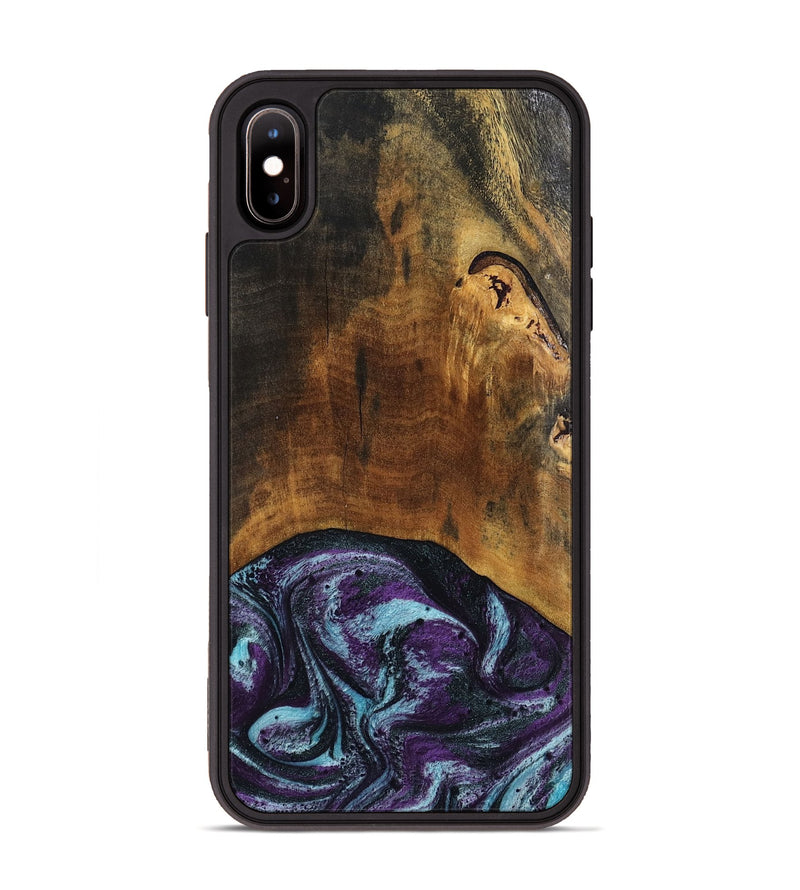 iPhone Xs Max Wood Phone Case - Olaf (Purple, 808333)