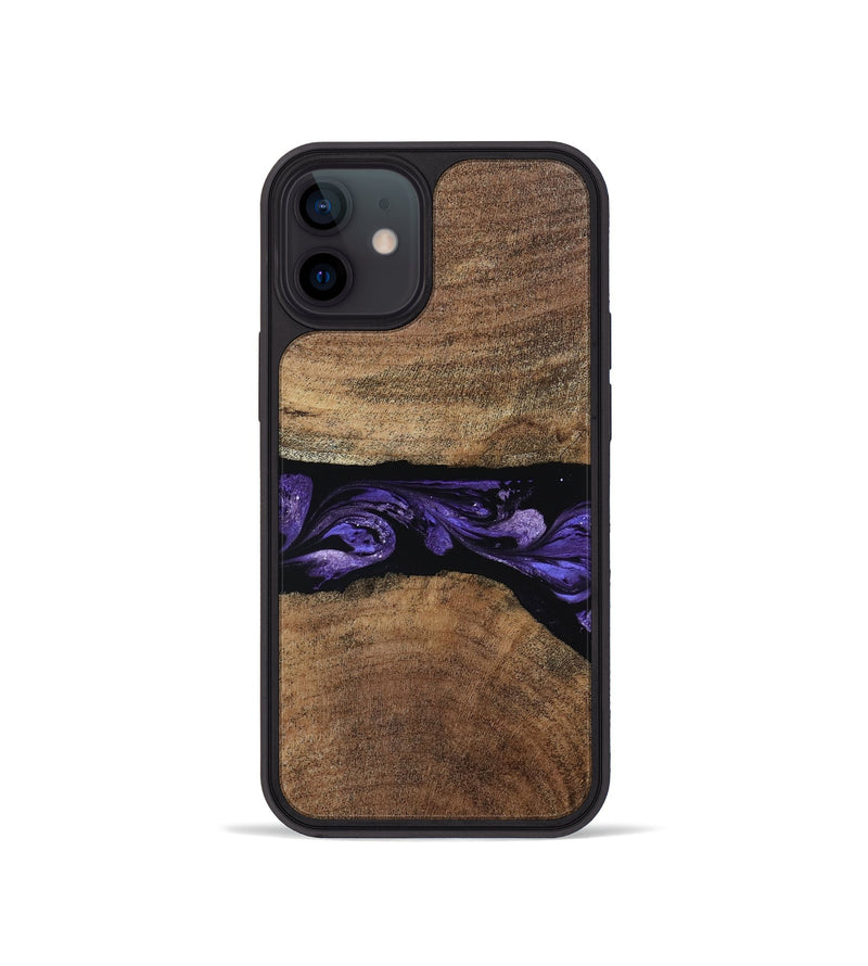 iPhone 12 mini Wood Phone Case - Amaia (Purple, 808334)