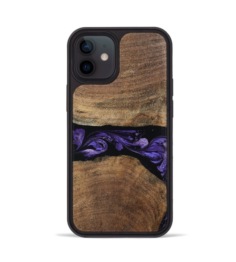 iPhone 12 Wood Phone Case - Amaia (Purple, 808334)
