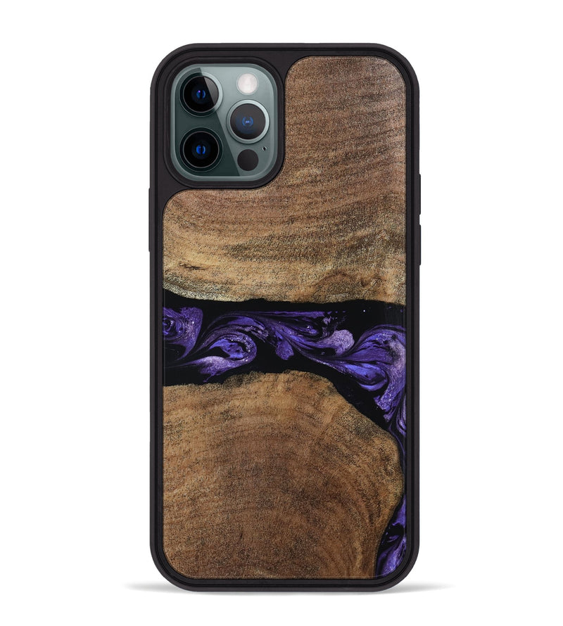 iPhone 12 Pro Max Wood Phone Case - Amaia (Purple, 808334)