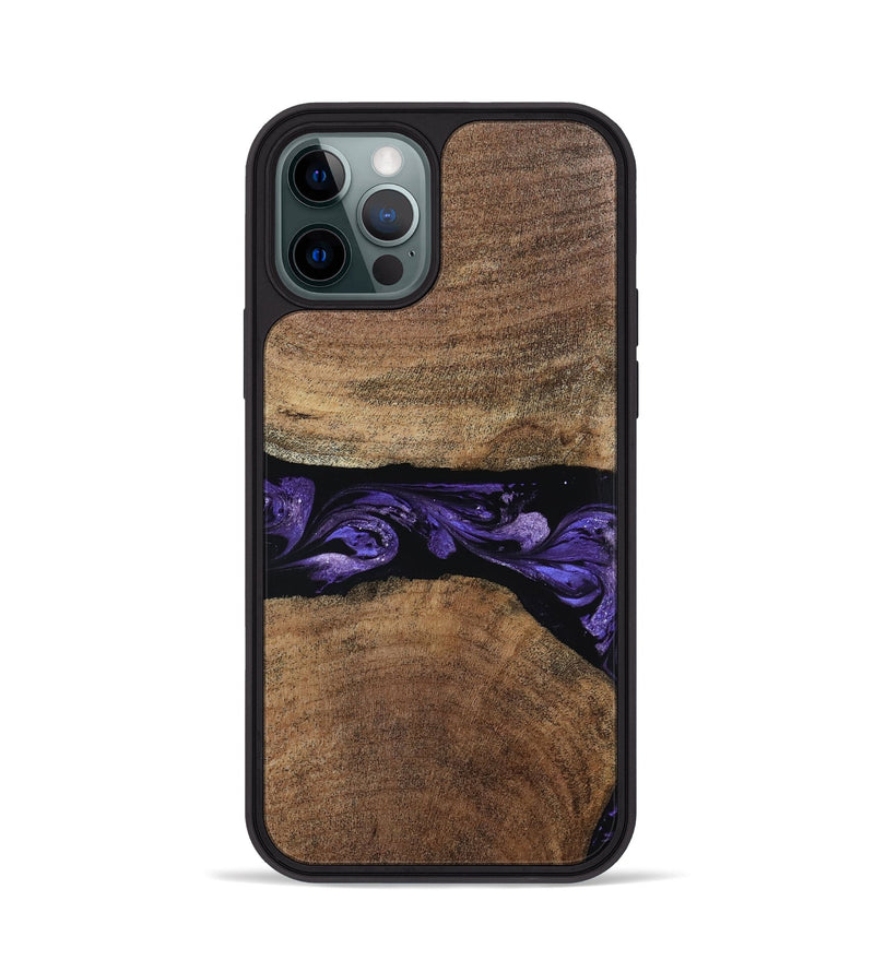 iPhone 12 Pro Wood Phone Case - Amaia (Purple, 808334)