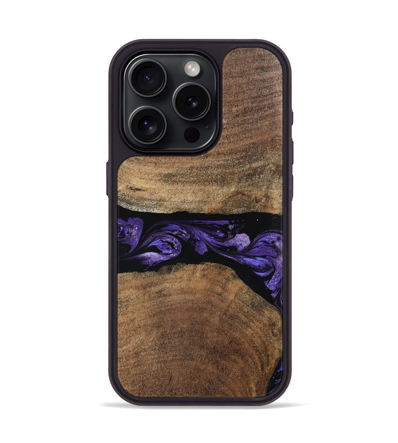 iPhone 15 Pro Wood Phone Case - Amaia (Purple, 808334)