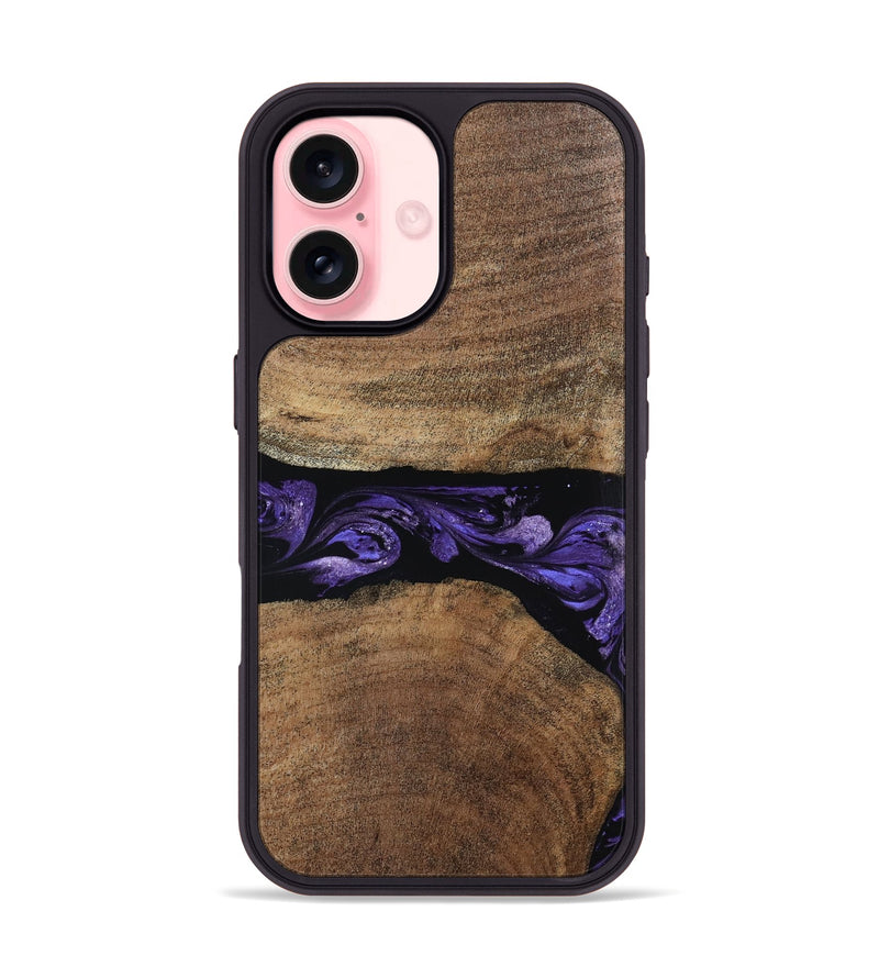 iPhone 16 Wood Phone Case - Amaia (Purple, 808334)