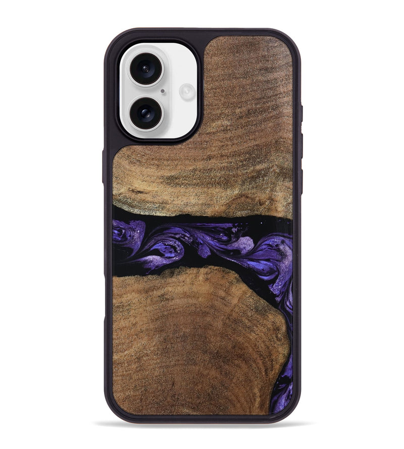 iPhone 16 Plus Wood Phone Case - Amaia (Purple, 808334)