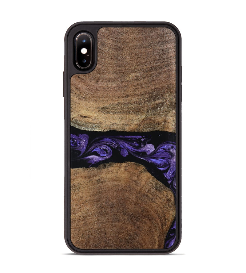 iPhone Xs Max Wood Phone Case - Amaia (Purple, 808334)