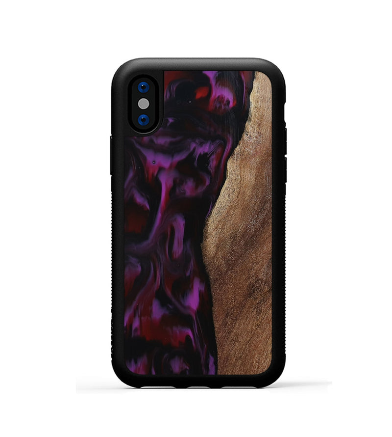 iPhone Xs Wood Phone Case - Winnie (Red, 808337)