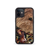 iPhone 12 mini Wood Phone Case - Cari (Red, 808340)