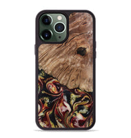 iPhone 13 Pro Max Wood Phone Case - Cari (Red, 808340)