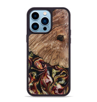 iPhone 14 Pro Max Wood Phone Case - Cari (Red, 808340)