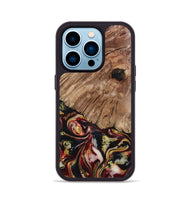 iPhone 14 Pro Wood Phone Case - Cari (Red, 808340)
