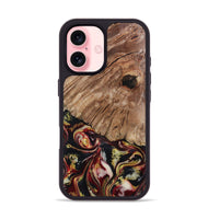 iPhone 16 Wood Phone Case - Cari (Red, 808340)