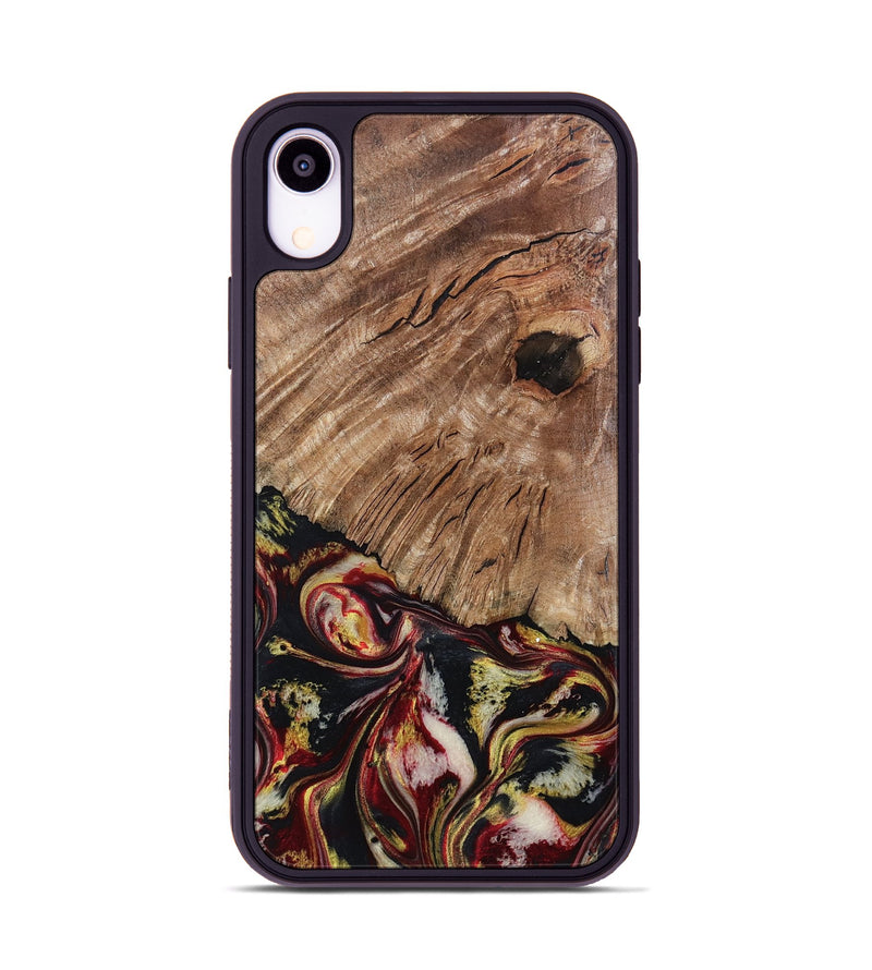 iPhone Xr Wood Phone Case - Cari (Red, 808340)