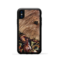 iPhone Xs Wood Phone Case - Cari (Red, 808340)