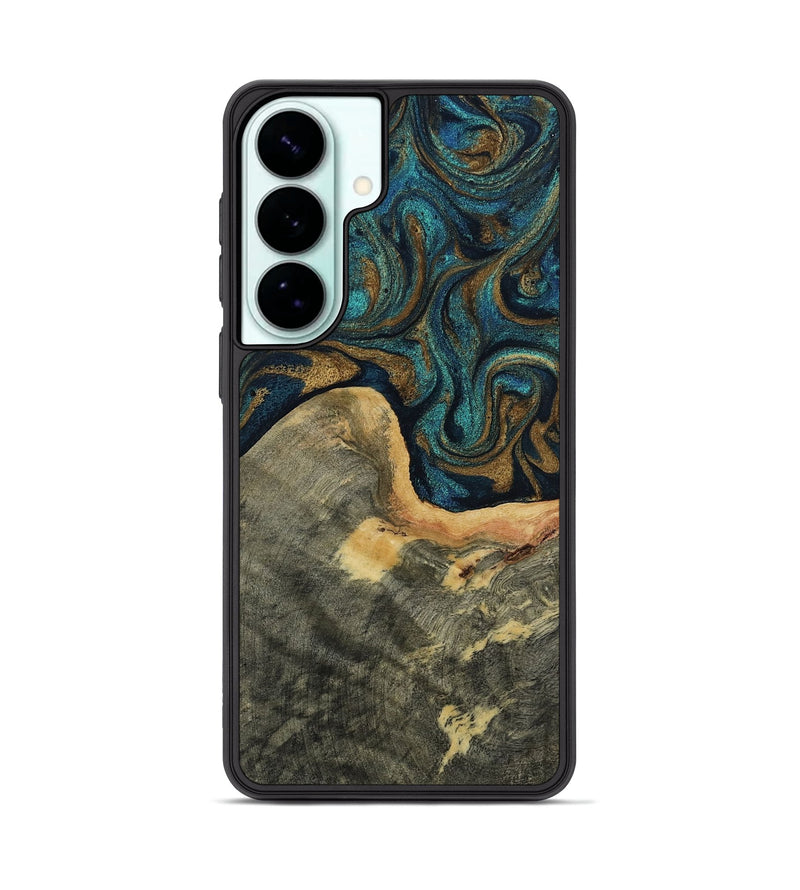 Galaxy S26 Plus Wood Phone Case - Taurean (Teal & Gold, 808344)