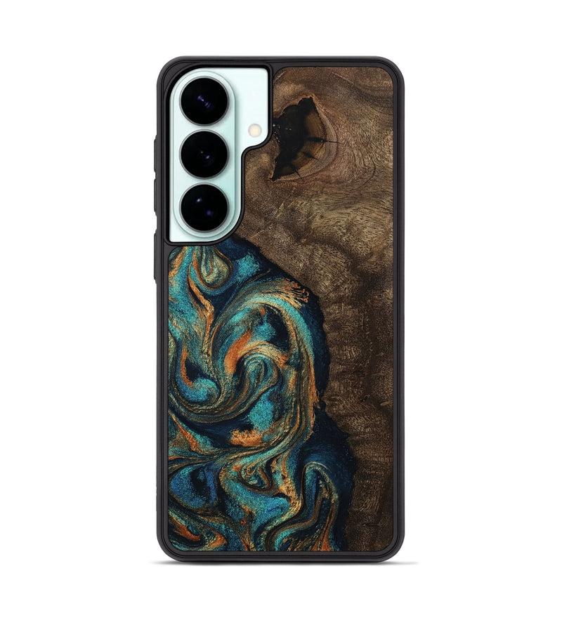 Galaxy S26 Plus Wood Phone Case - Azrael (Teal & Gold, 808348)