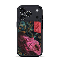 iPhone 17 Pro Wood Phone Case - Kathlyn (Teal & Gold, 808349)