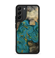 Galaxy S22 Plus Wood Phone Case - Jamila (Teal & Gold, 808356)