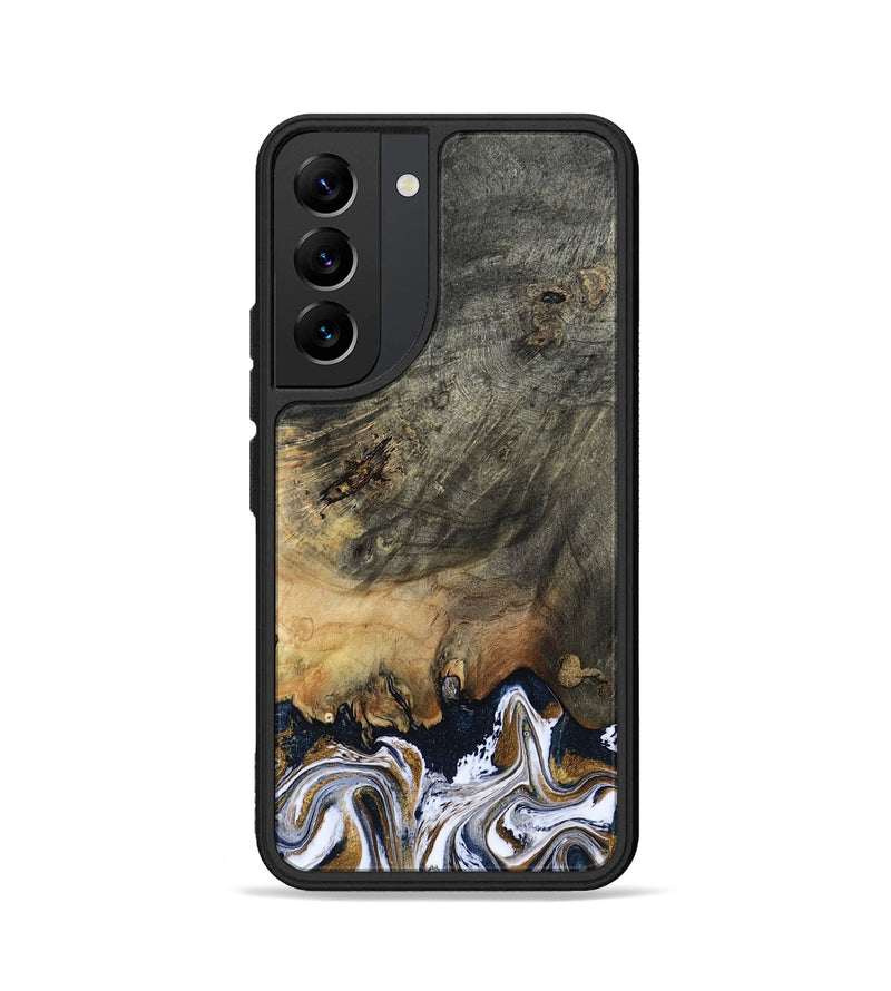 Galaxy S22 Wood Phone Case - Florian (Teal & Gold, 808362)