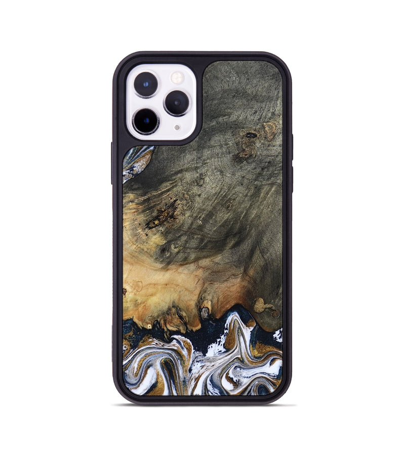 iPhone 11 Pro Wood Phone Case - Florian (Teal & Gold, 808362)