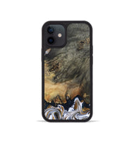 iPhone 12 mini Wood Phone Case - Florian (Teal & Gold, 808362)