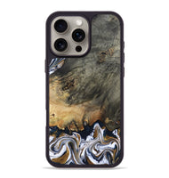 iPhone 16 Pro Max Wood Phone Case - Florian (Teal & Gold, 808362)