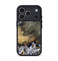 iPhone 17 Pro Wood Phone Case - Florian (Teal & Gold, 808362)