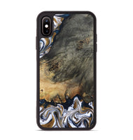 iPhone Xs Max Wood Phone Case - Florian (Teal & Gold, 808362)