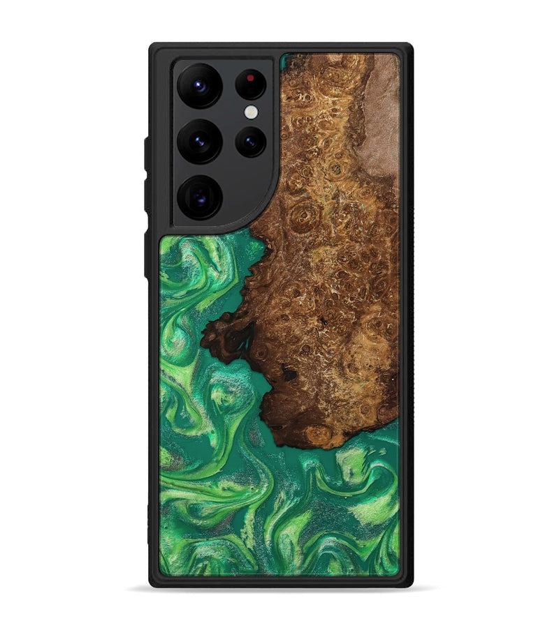 Galaxy S22 Ultra Wood Phone Case - Donnie (Green, 808386)