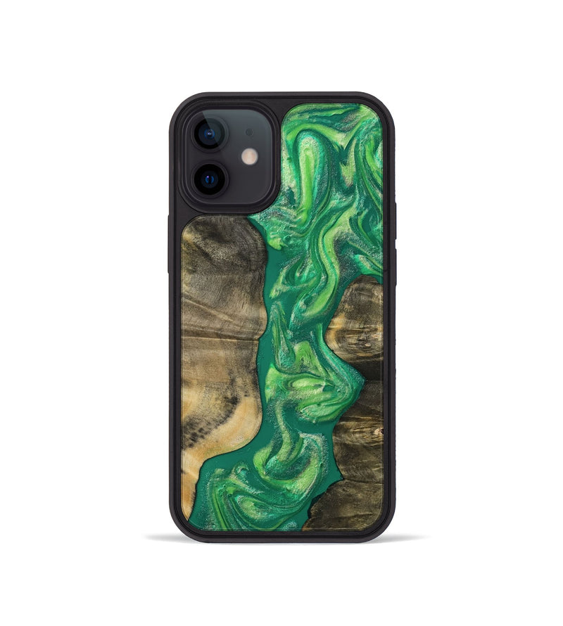 iPhone 12 mini Wood Phone Case - Yaakov (Green, 808387)