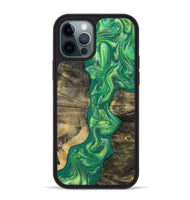 iPhone 12 Pro Max Wood Phone Case - Yaakov (Green, 808387)