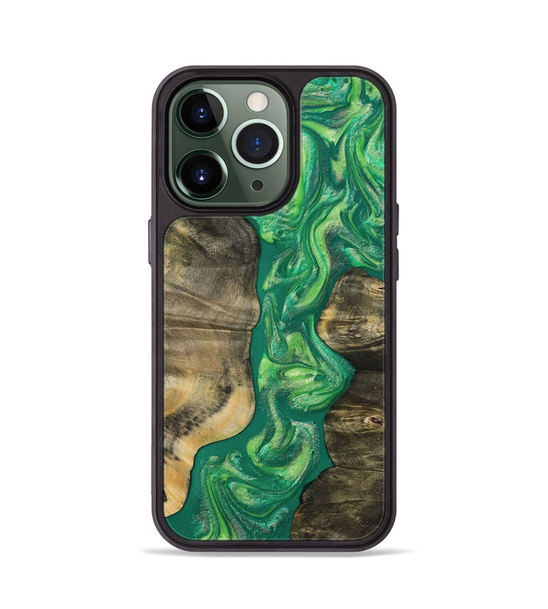 iPhone 13 Pro Wood Phone Case - Yaakov (Green, 808387)