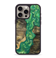 iPhone 15 Pro Max Wood Phone Case - Yaakov (Green, 808387)