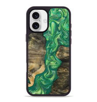 iPhone 16 Plus Wood Phone Case - Yaakov (Green, 808387)