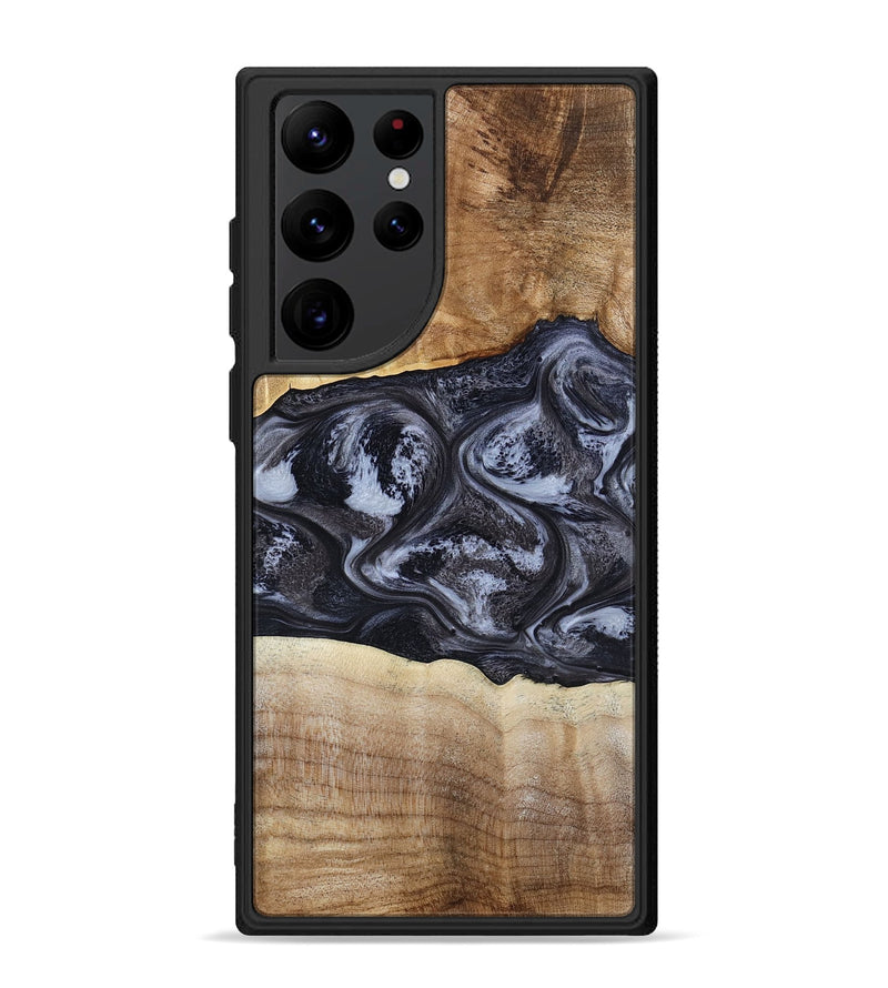 Galaxy S22 Ultra Wood Phone Case - Jolene (Black & White, 808398)