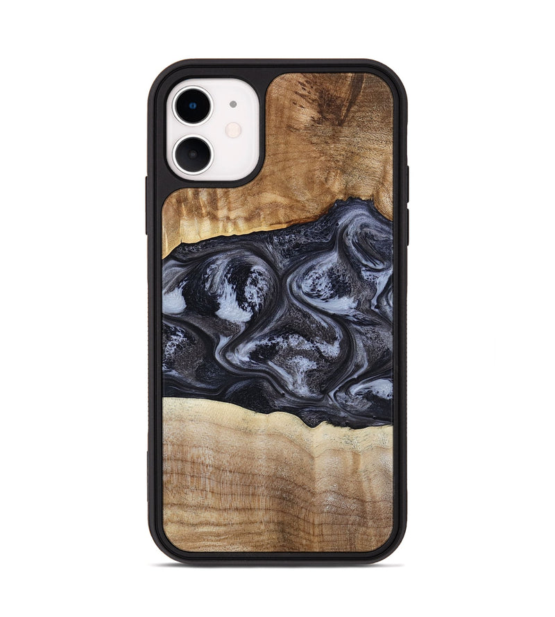 iPhone 11 Wood Phone Case - Jolene (Black & White, 808398)