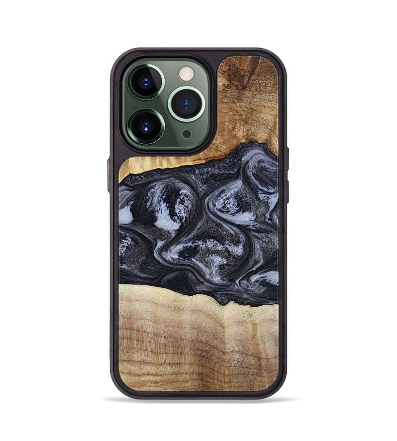 iPhone 13 Pro Wood Phone Case - Jolene (Black & White, 808398)